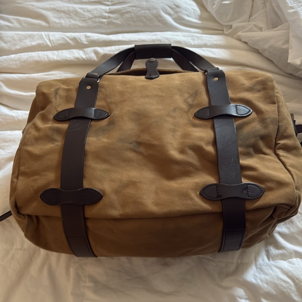 Filson medium tan twill duffle - Picture 5 of 10